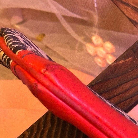 Coach Leather Leopard and Red Wristlet - Picture 6 of 8